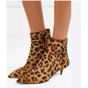 Aquazzura Leopard Print Heeled Boots